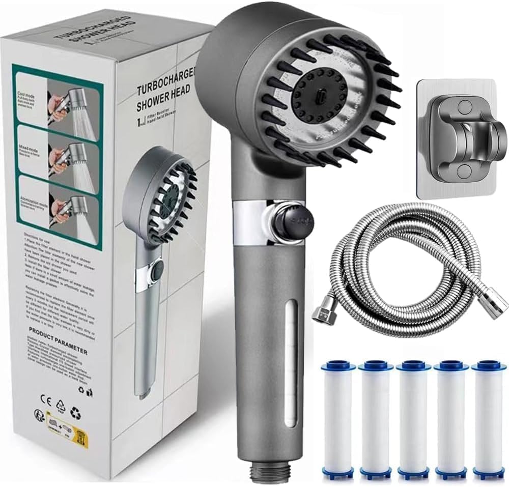 Ion Shower Drops Head Filtered Showerhead With Five Filters