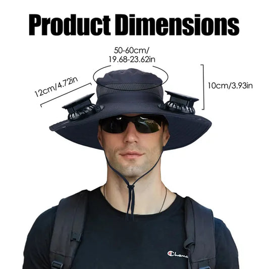 Hat with Fans Solar Power