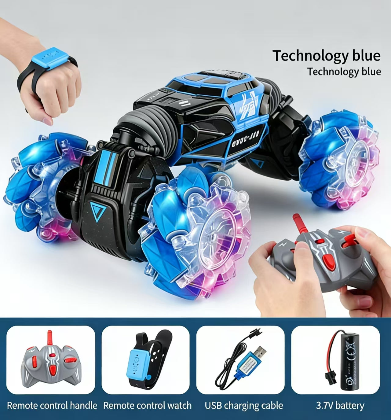 Upgraded Hand Gesture Sensing RC Stunt Car