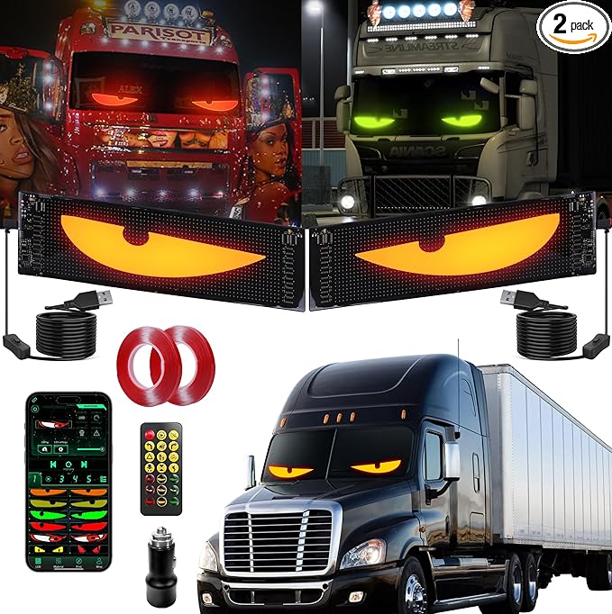 2PC Devil Eyes LED Light Strips for Cars/Trucks/SUVs