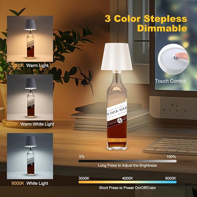 Wireless Bottle Lamp(2pcs )