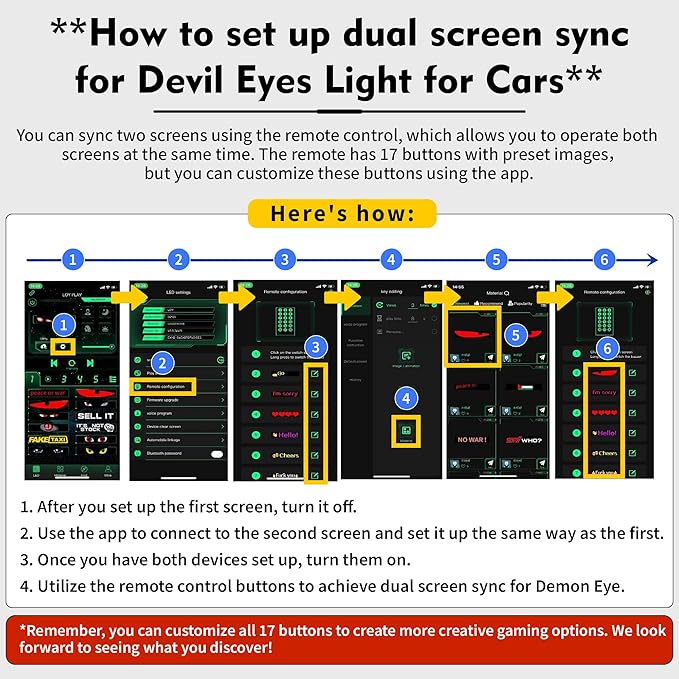 2PC Devil Eyes LED Light Strips for Cars/Trucks/SUVs