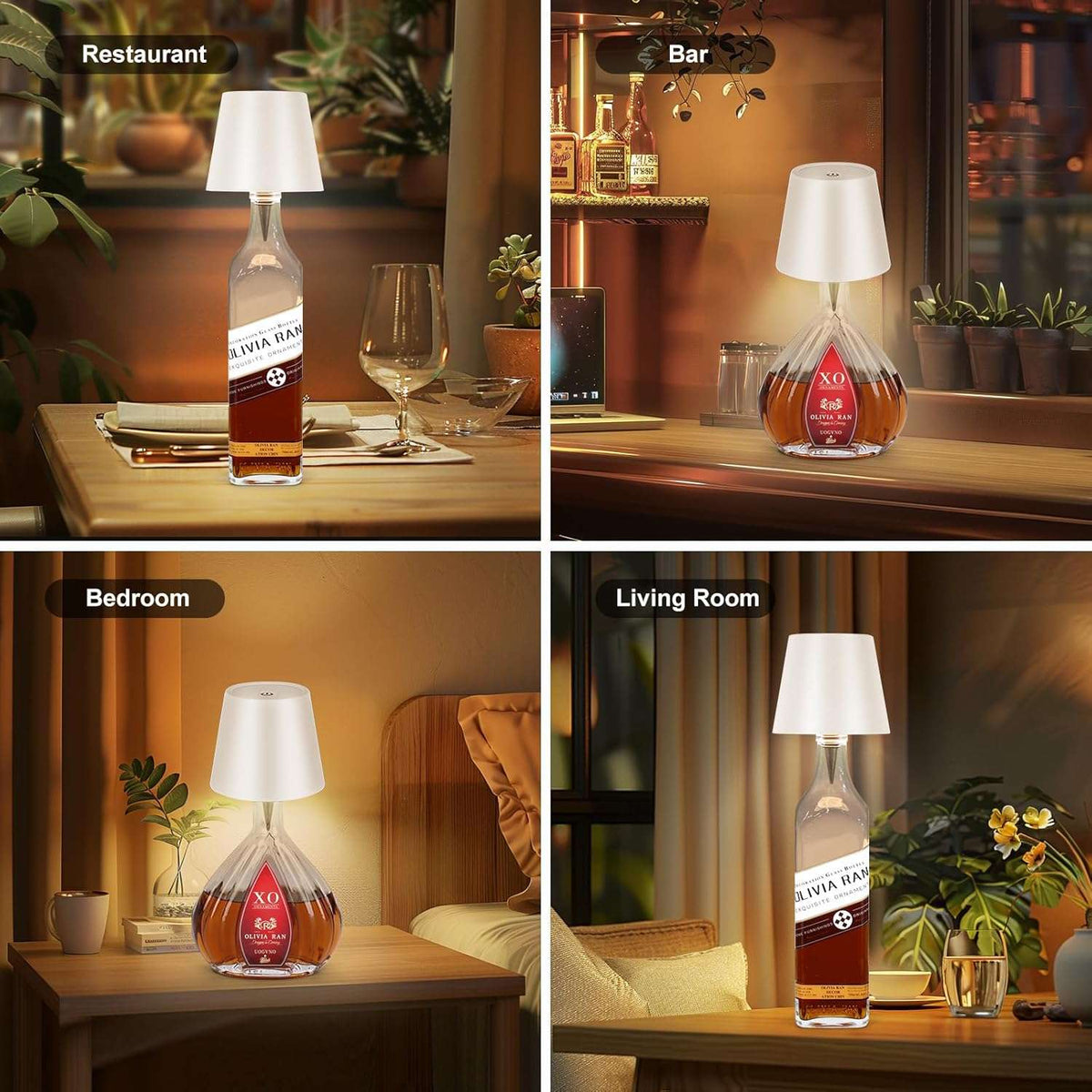 4pcs Wireless Bottle Lamp
